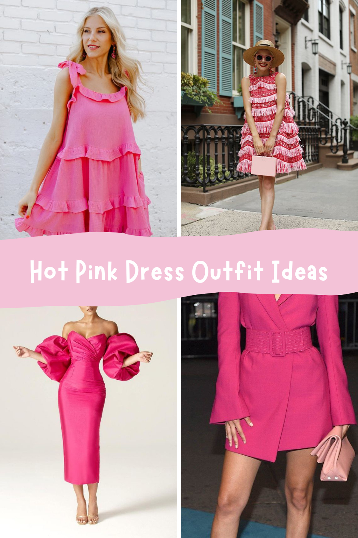 Hot Pink Dress Outfit Ideas