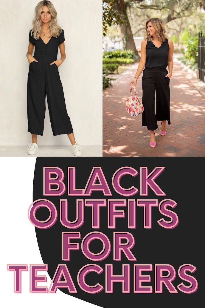 Black outfits for teachers