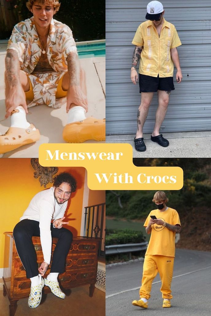 Menswear with crocs