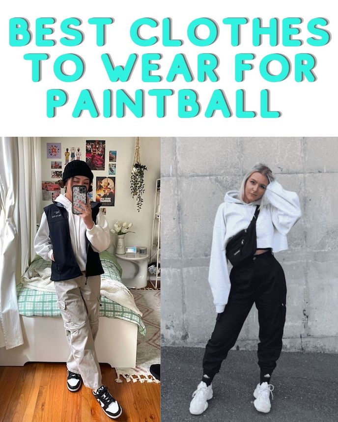 best clothes to wear for paintball two girls in cargo shorts