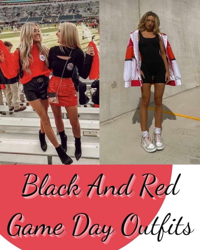 Girls in college game day outfits