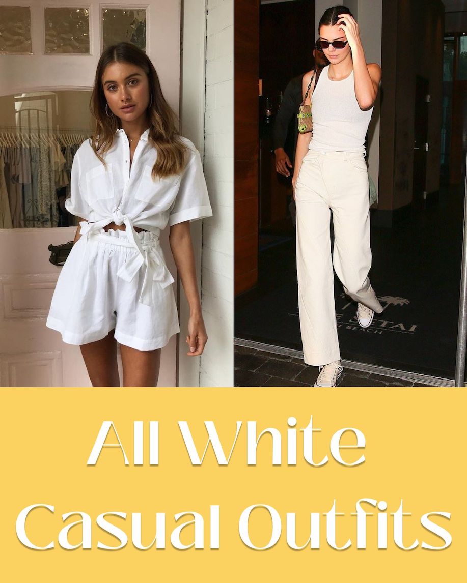 casual all white outfits
