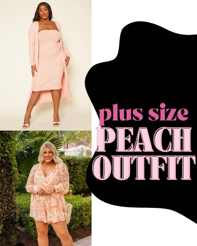 Plus size peach outfits
