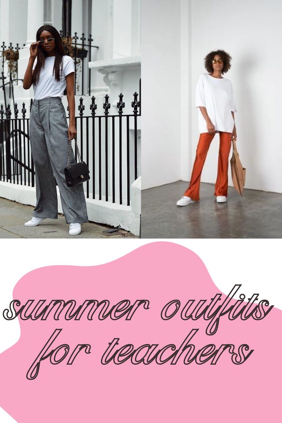 Two comfy summer outfits for teachers