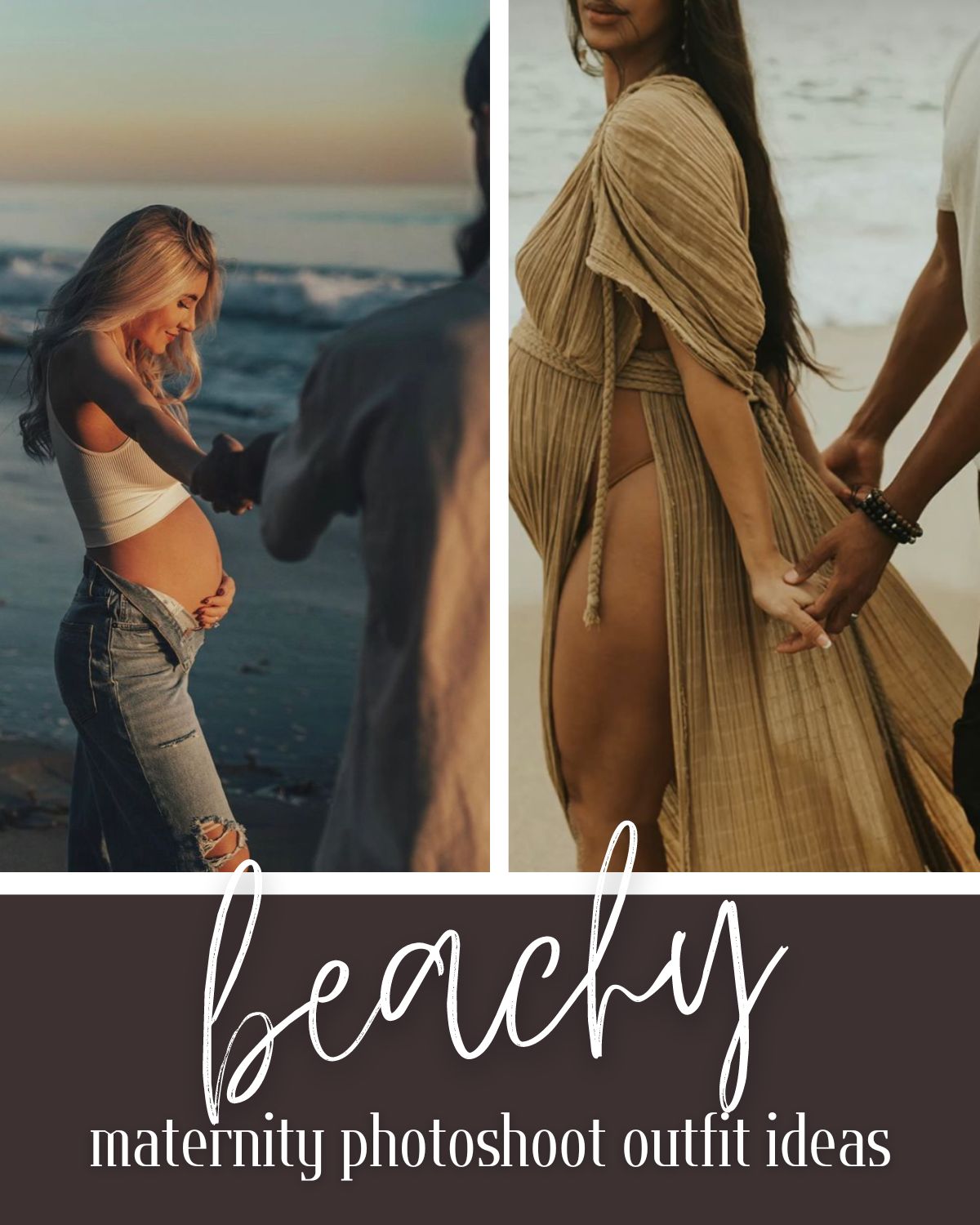 Beach outfit ideas for maternity photos