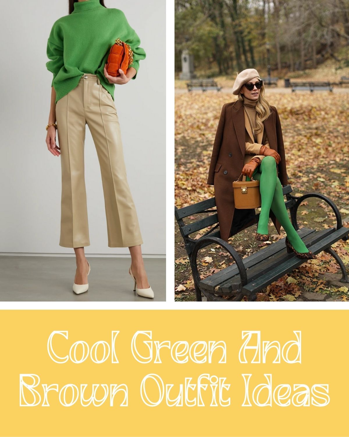 Cool green and brown outfit ideas for fall