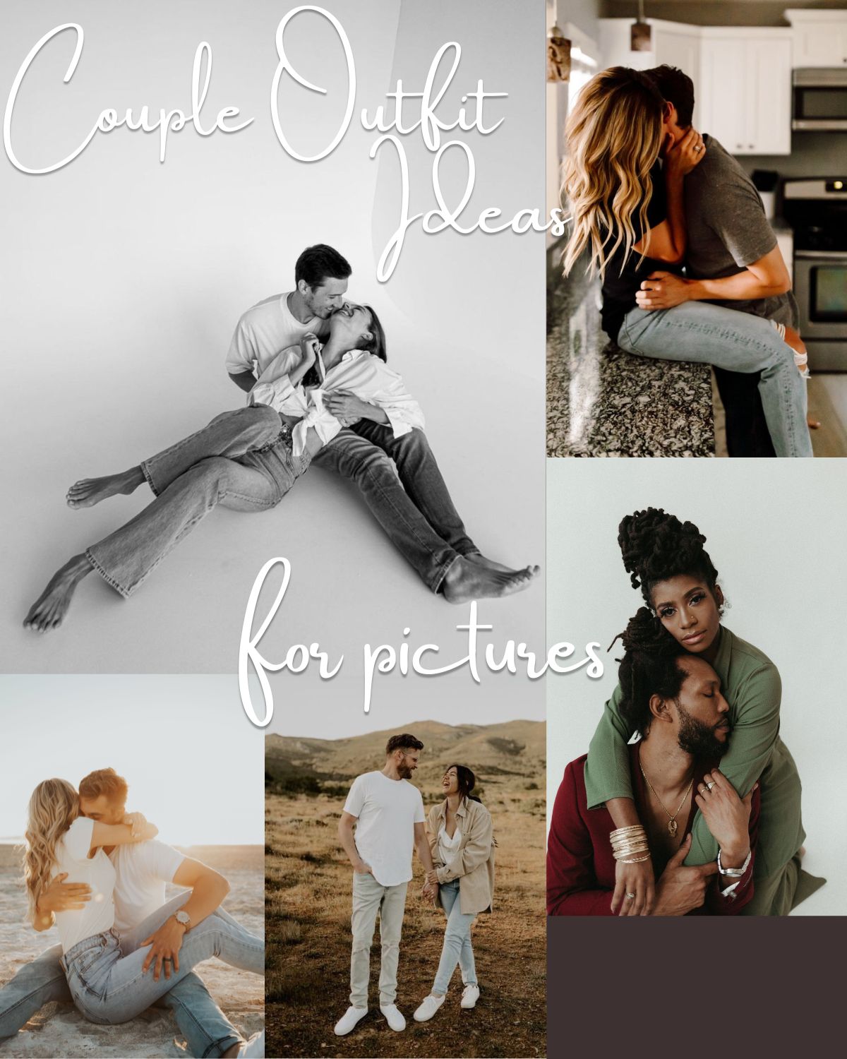 Five couple outfit ideas for pictures and photoshoot examples
