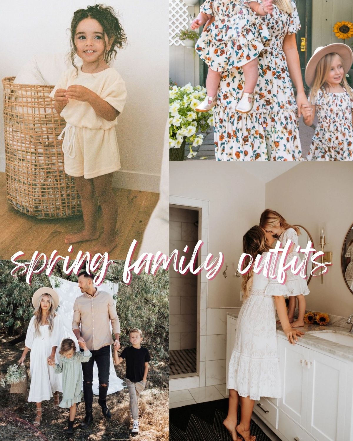 Bohemian family outfits for spring
