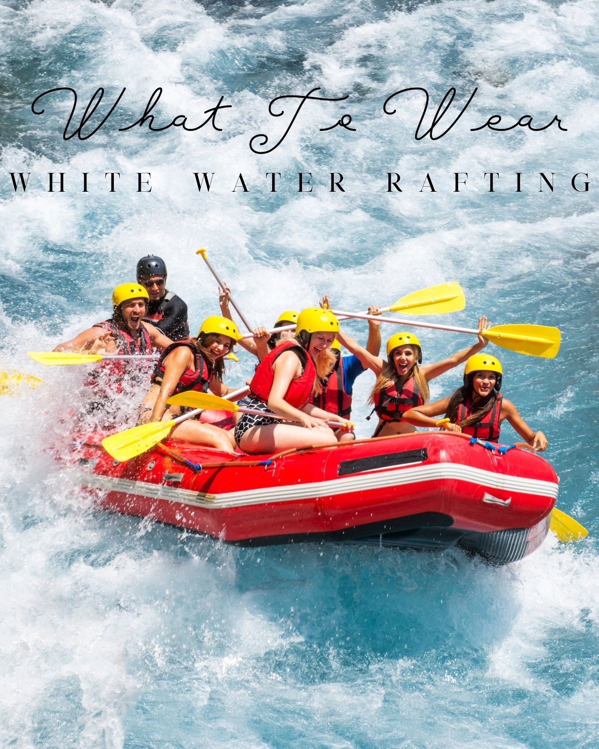 People white water rafting