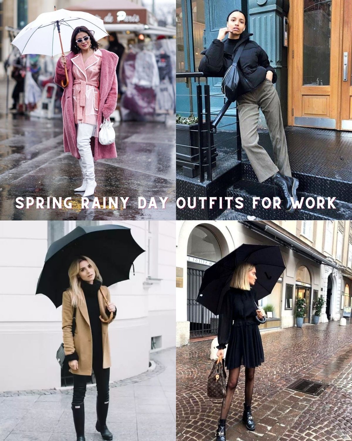 Four work appropriate options for a rainy day 