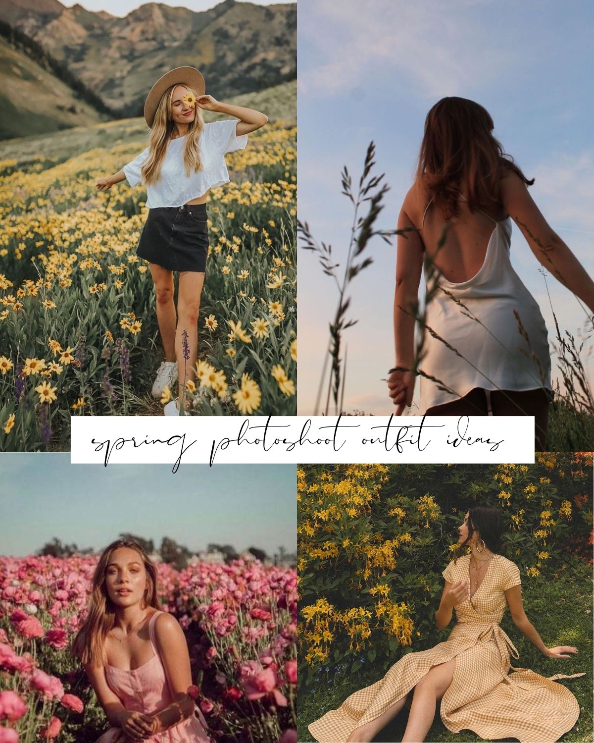 Four spring photoshoot outfits