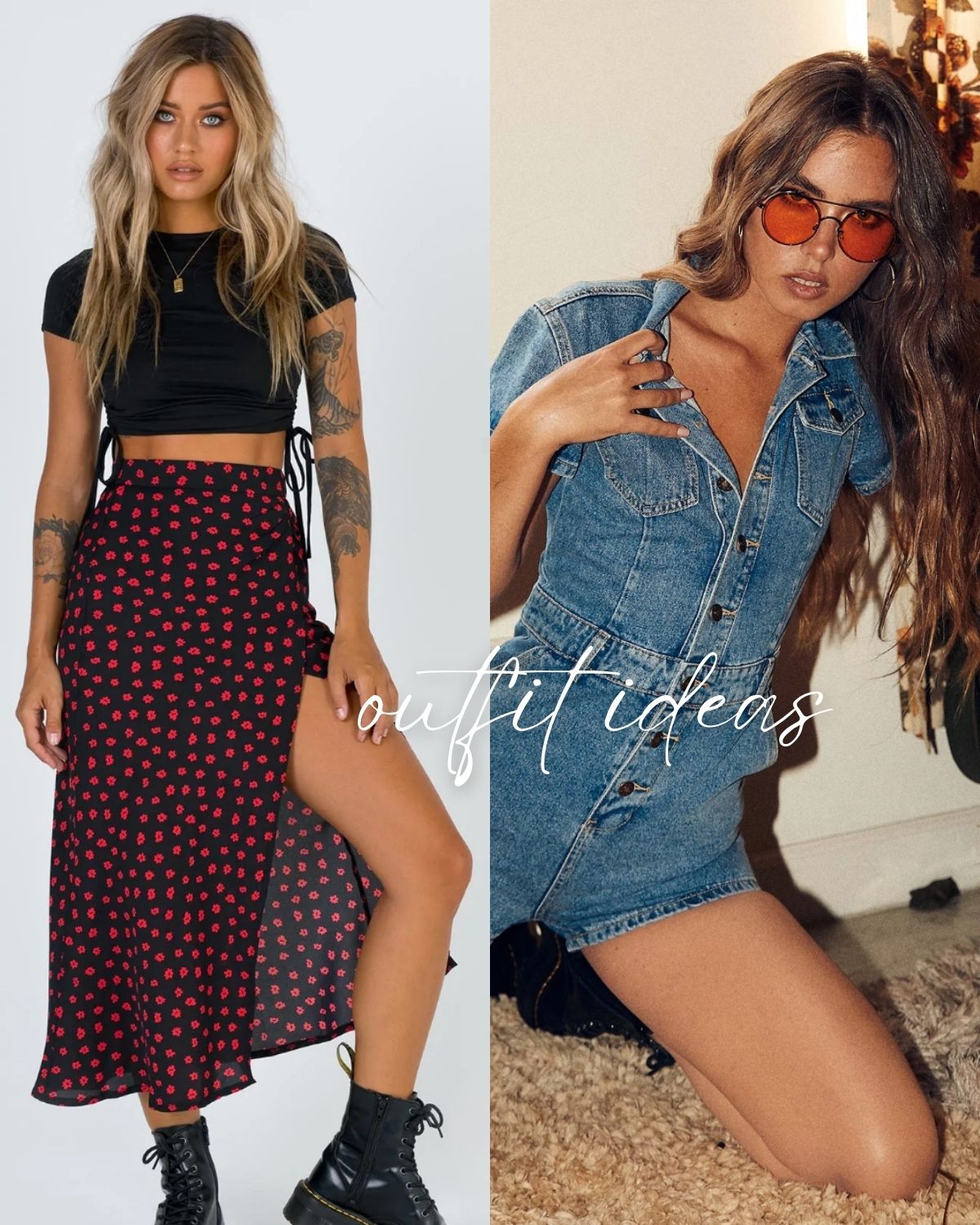 Two cool grunge outfits for concerts 