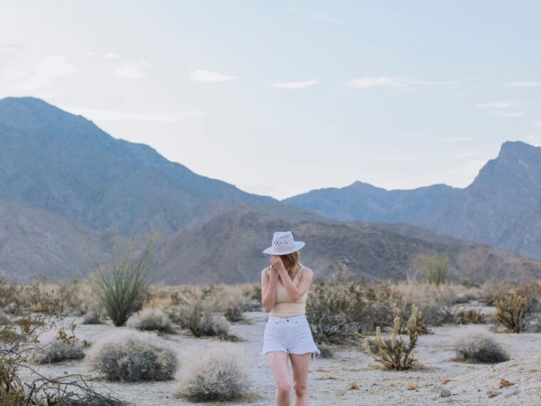 A girl in the desert