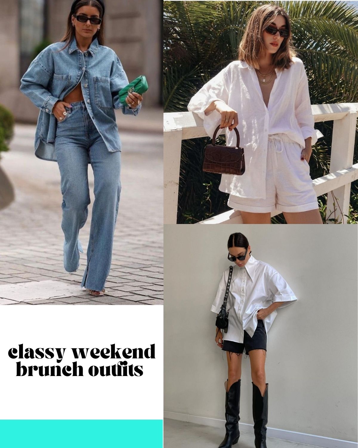 Three classy outfits for a casual brunch