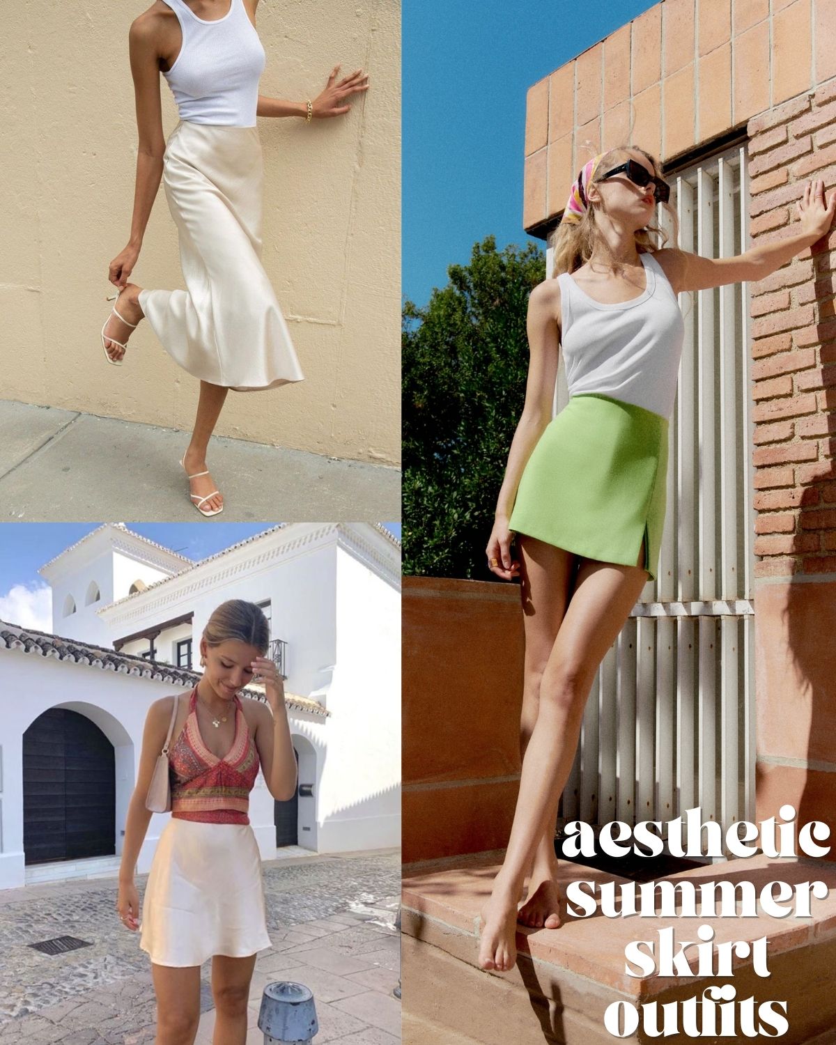 Three aesthetic summer outfits
