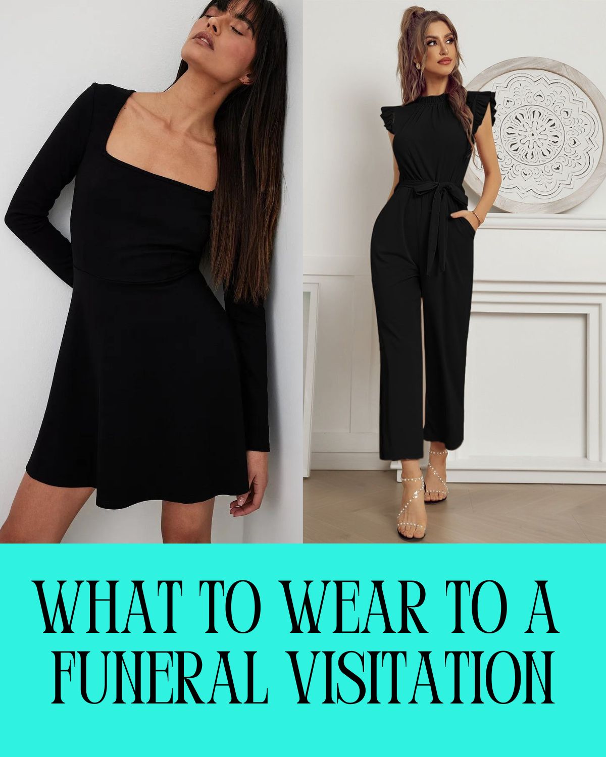 Two funeral outfit ideas