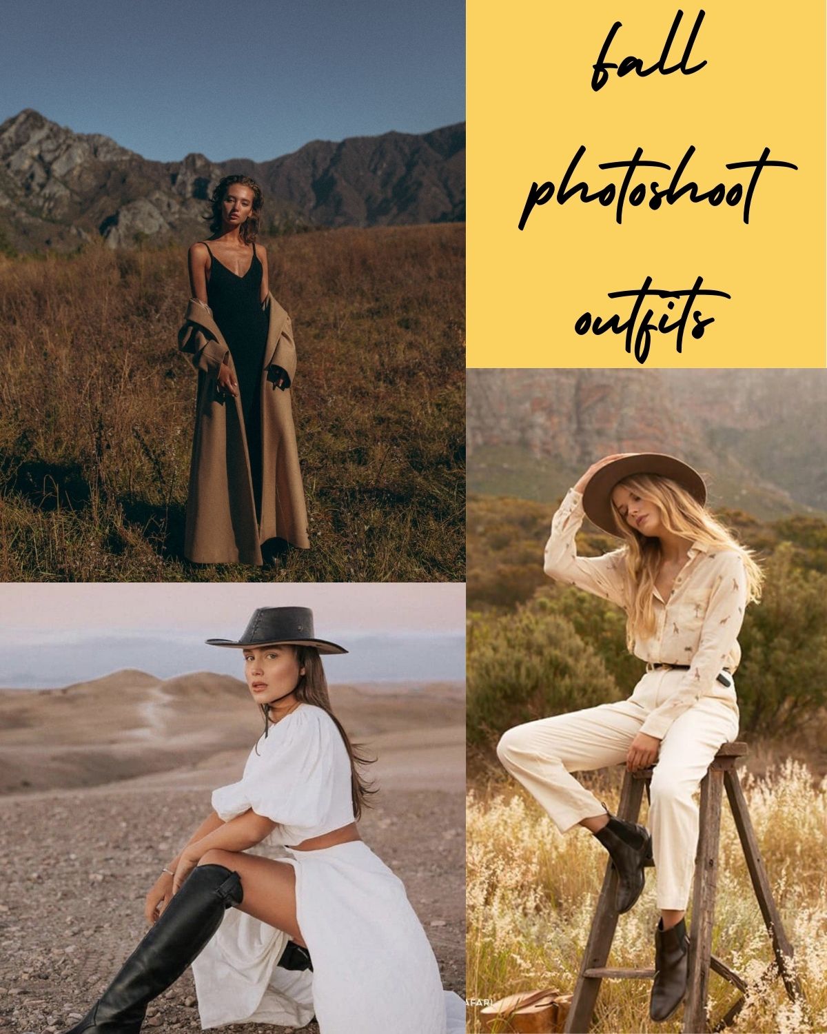 Three stunning fall photoshoots for outfit inspiration