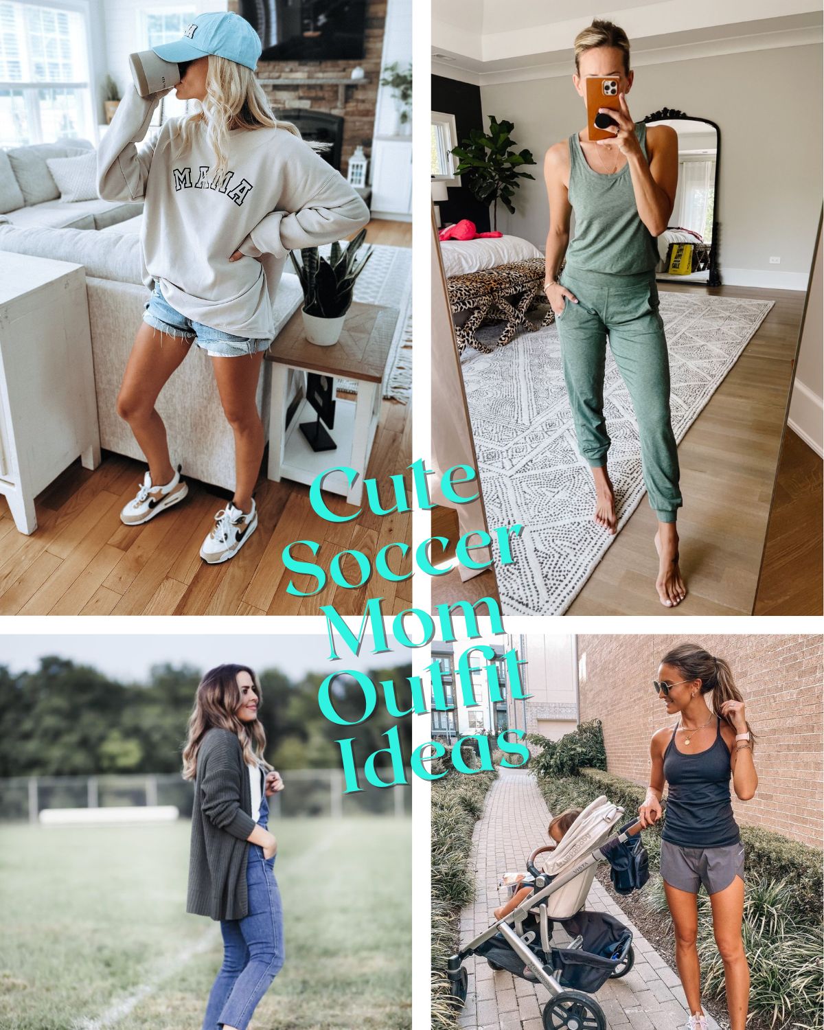 Four moms in cool and functional outfits 