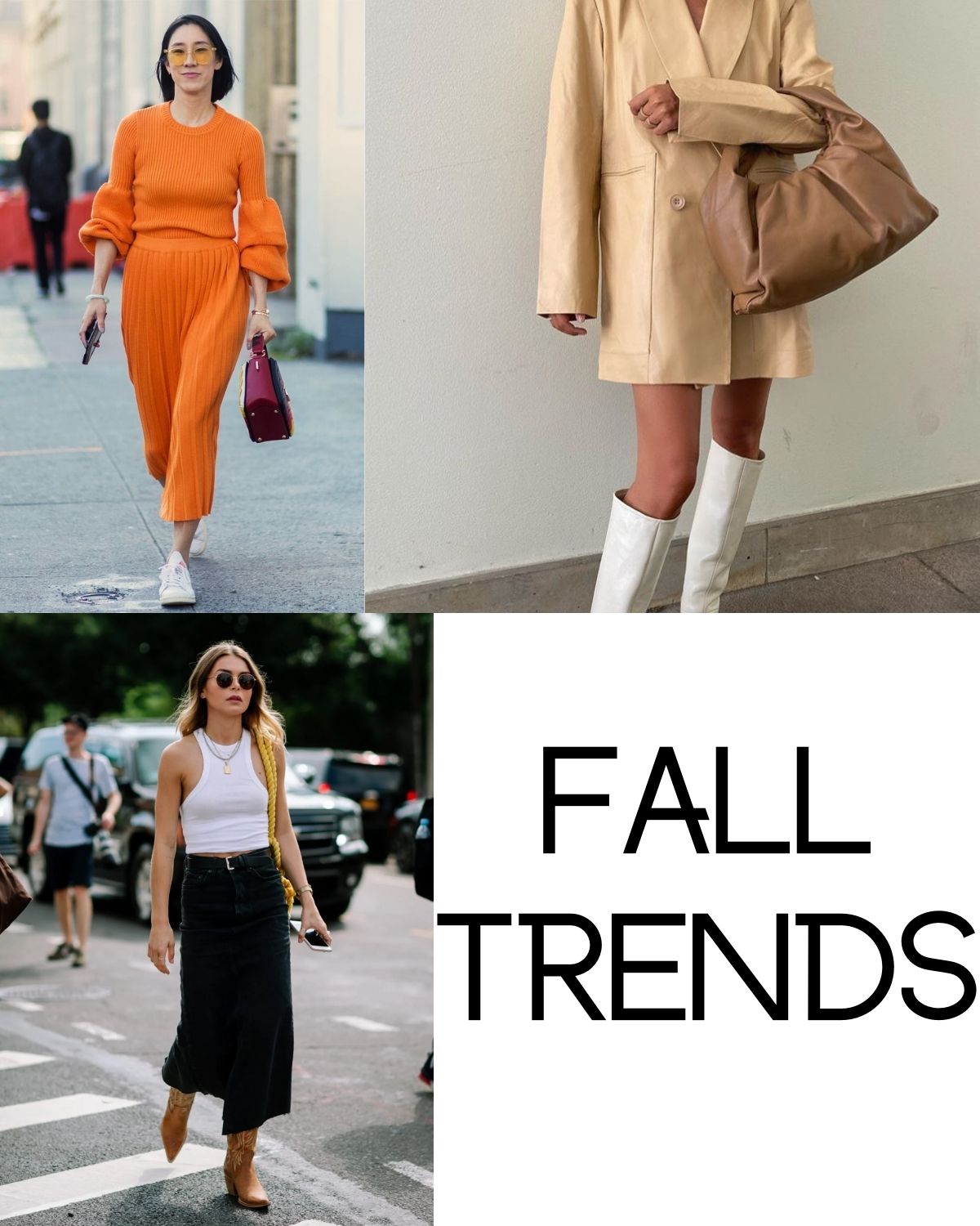 Fall trends: color, boots, and skirts 
