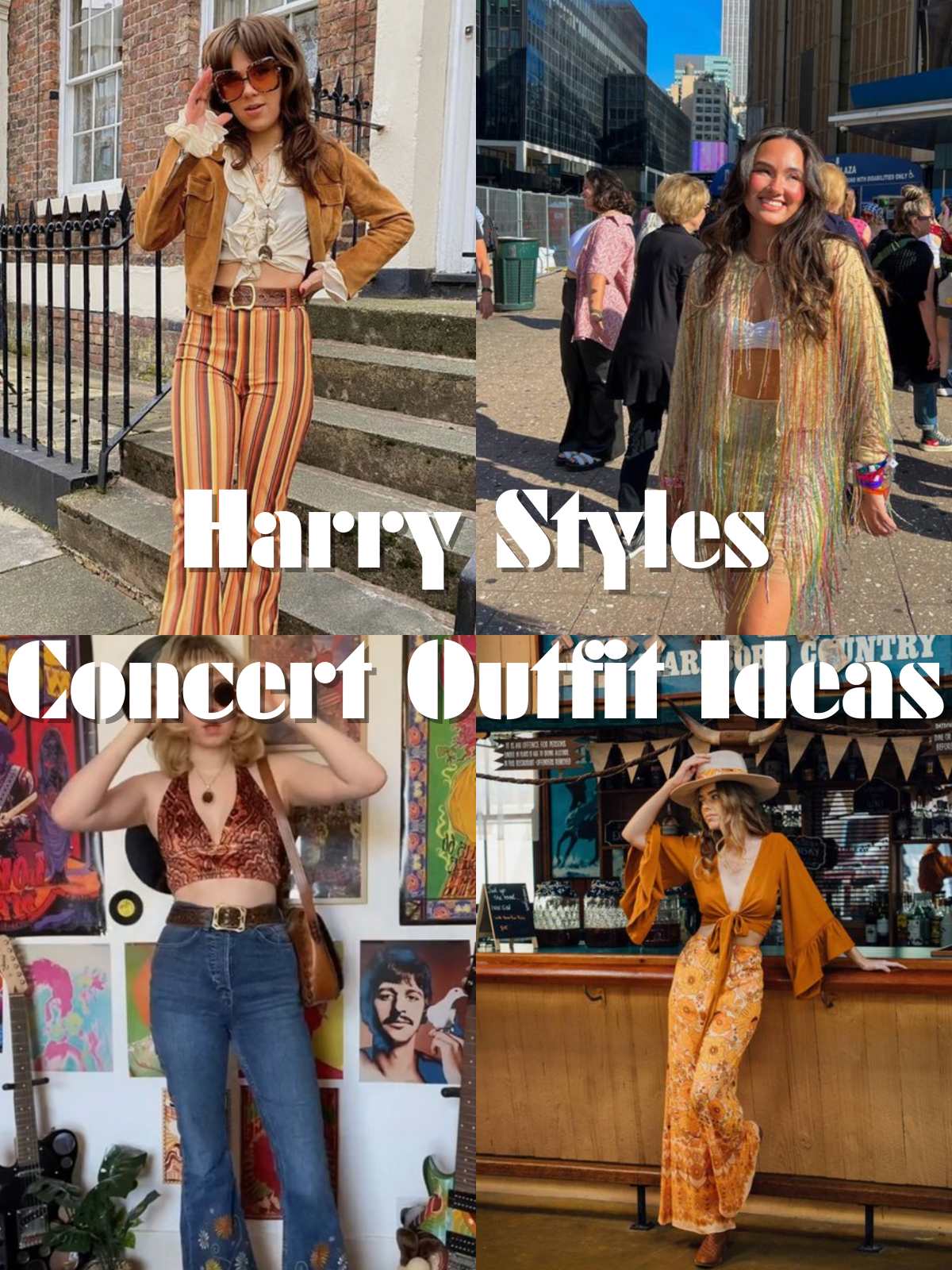 4 different outfits perfect for a Harry Show 