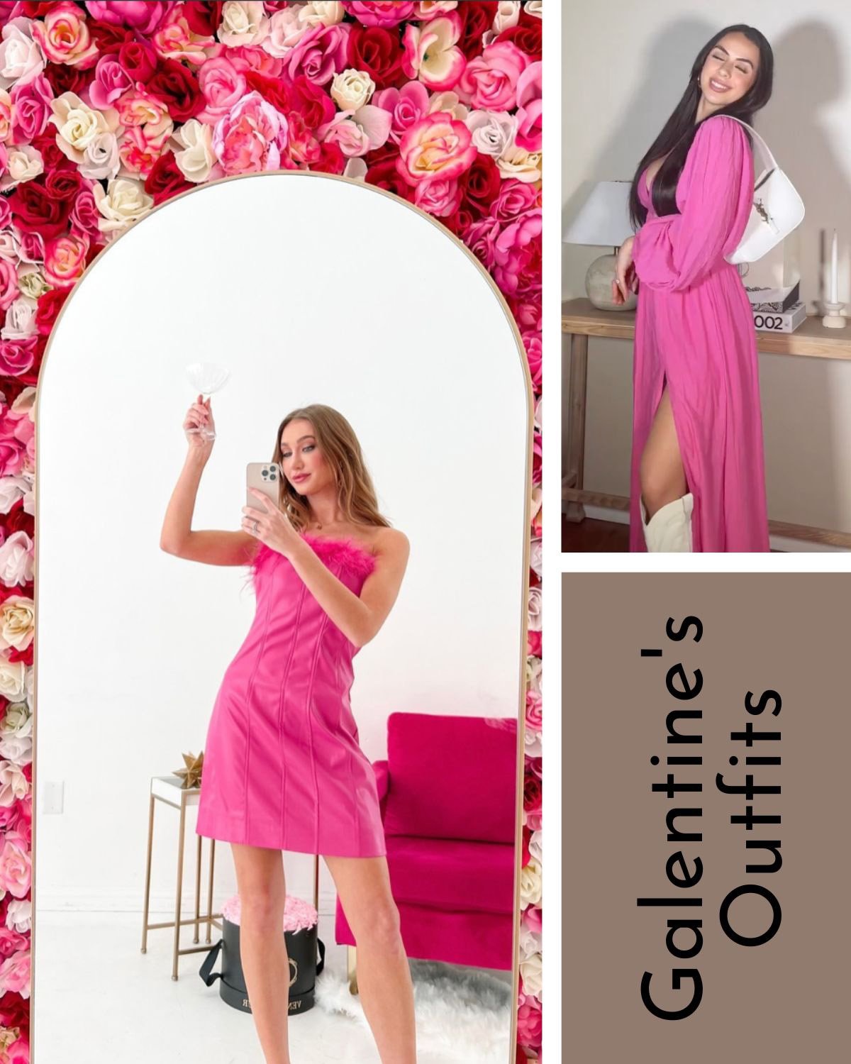 Two girls in pink dresses