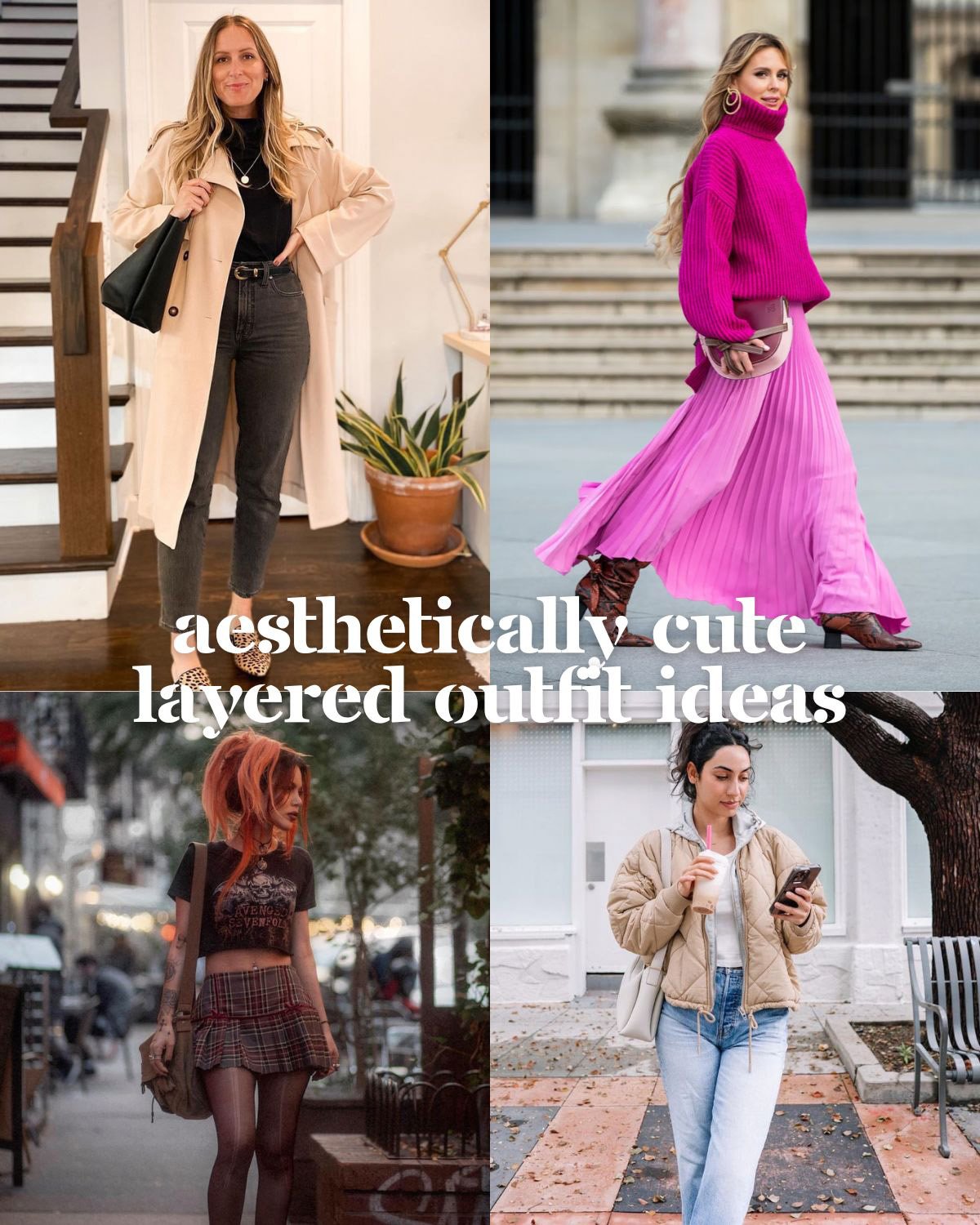 Four cute layered outfits