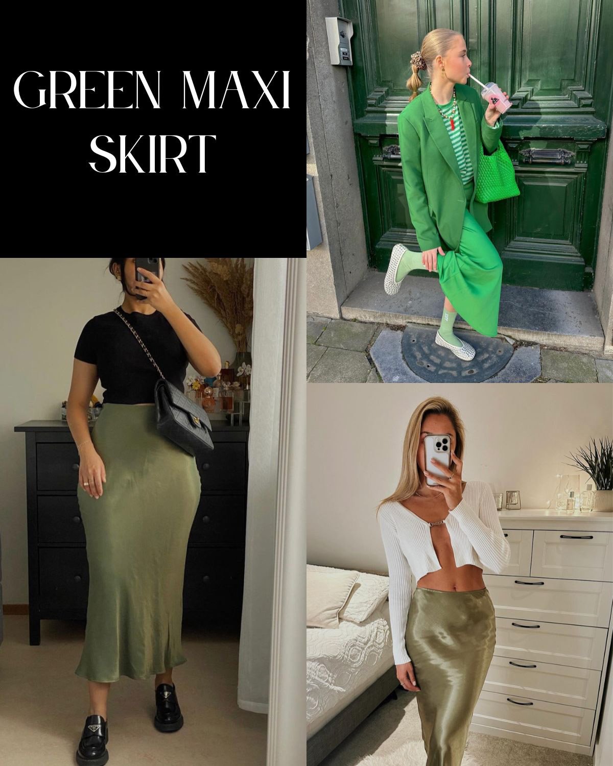 Green skirt outfits