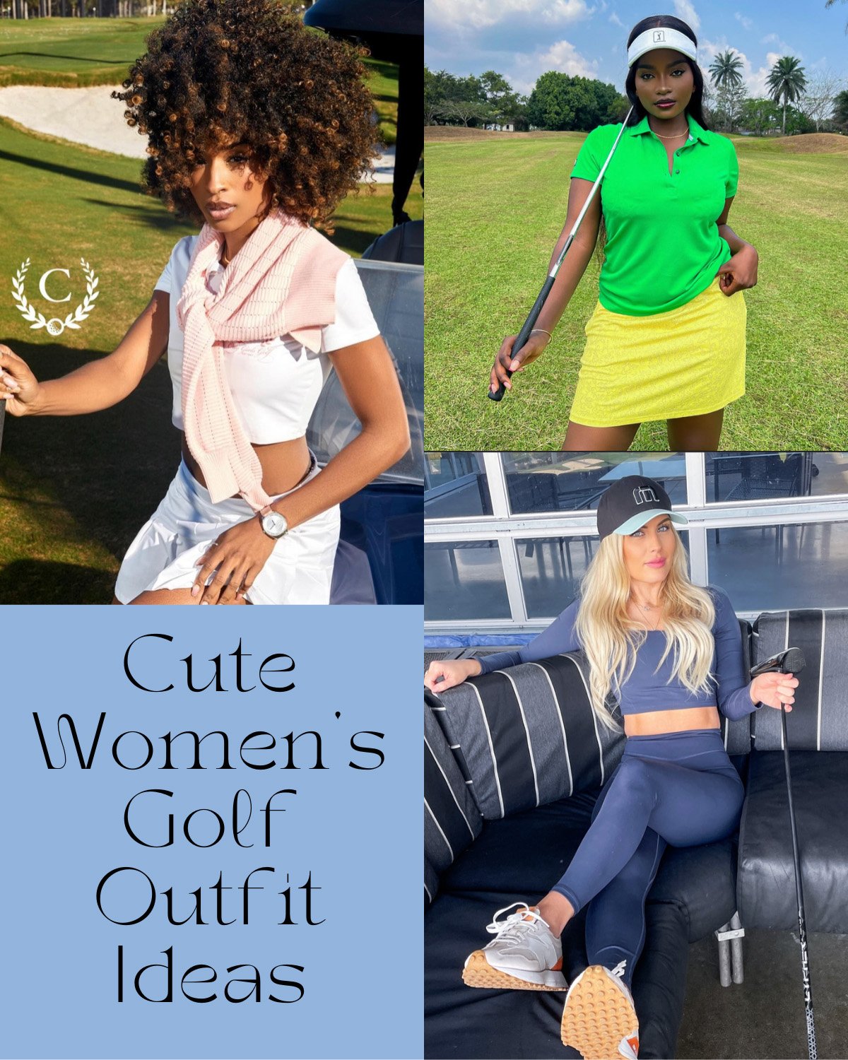 Three sporty outfit ideas for women golfing