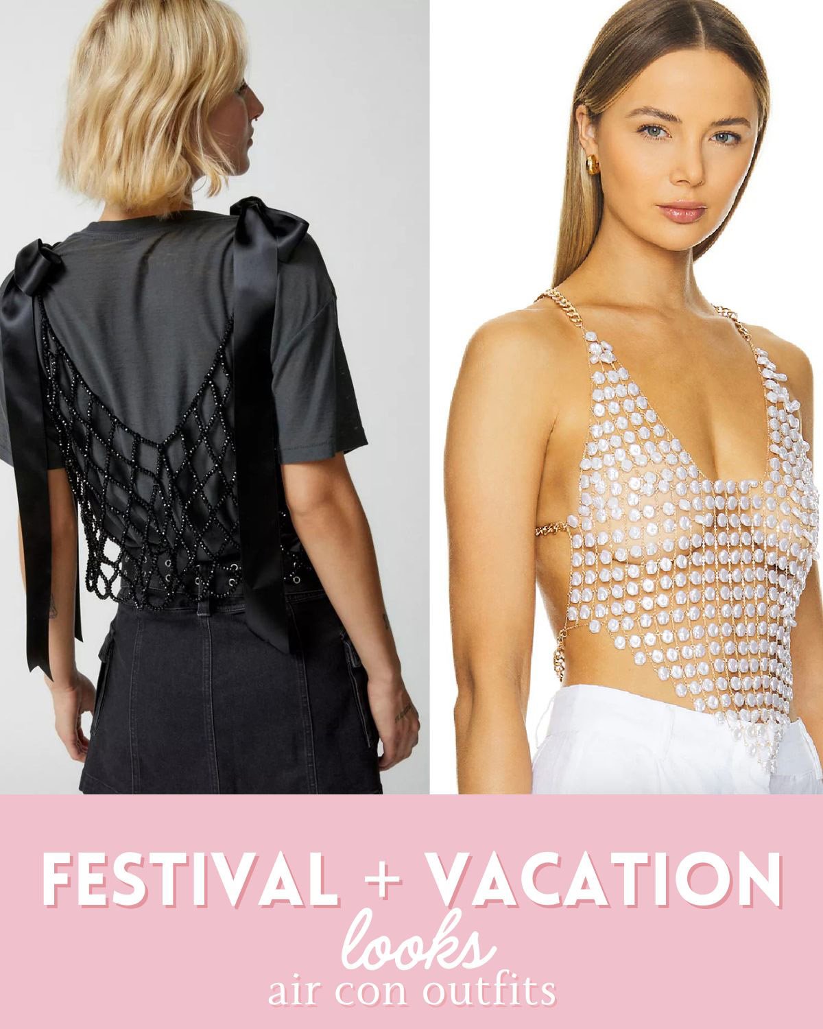 Two festival outfits with air con details