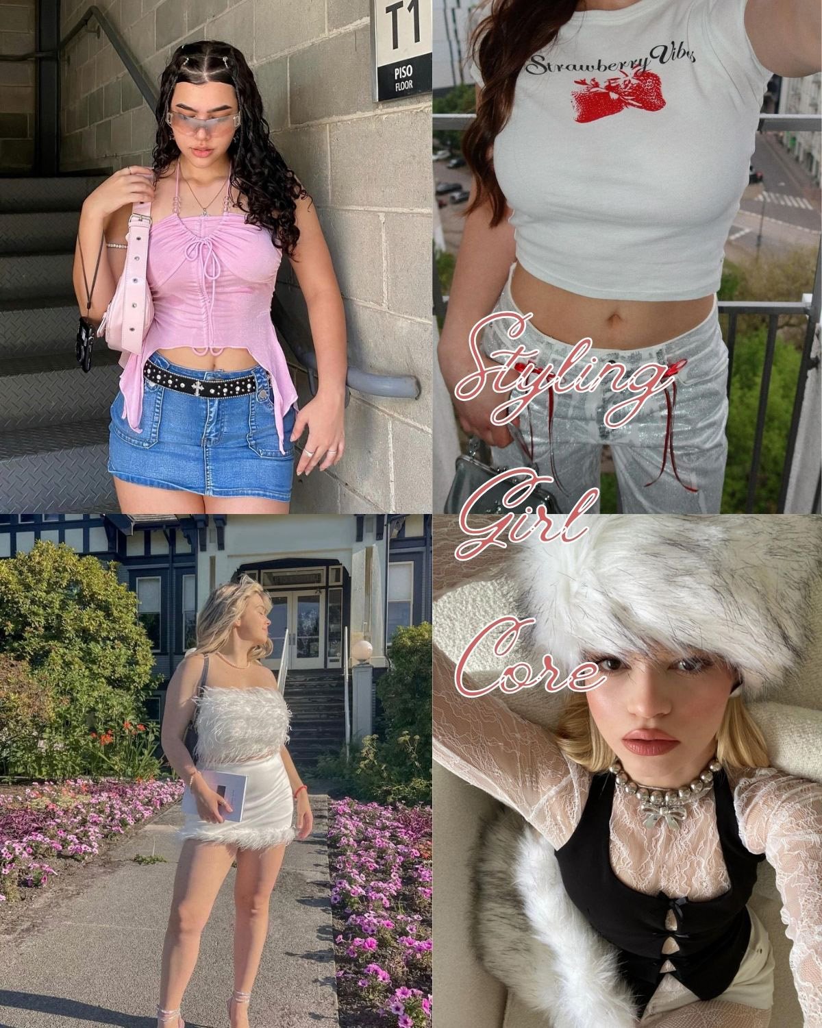 Four styling examples for girly style