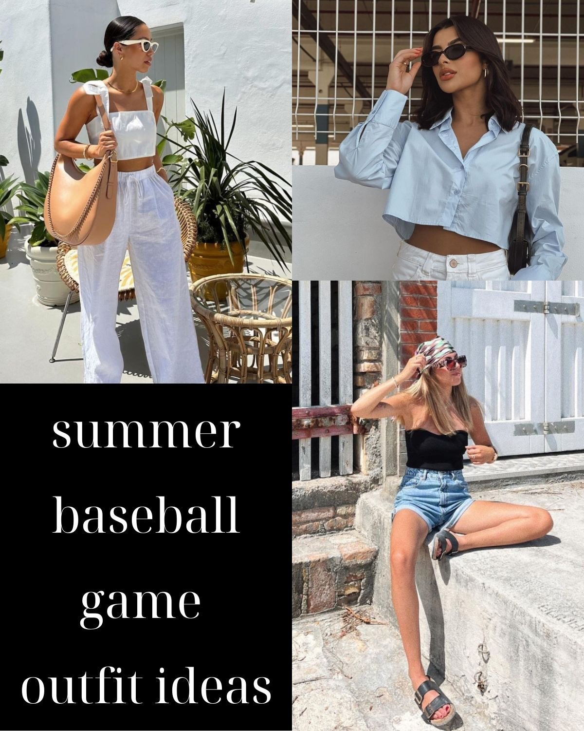 Summer outfits perfect for a baseball game