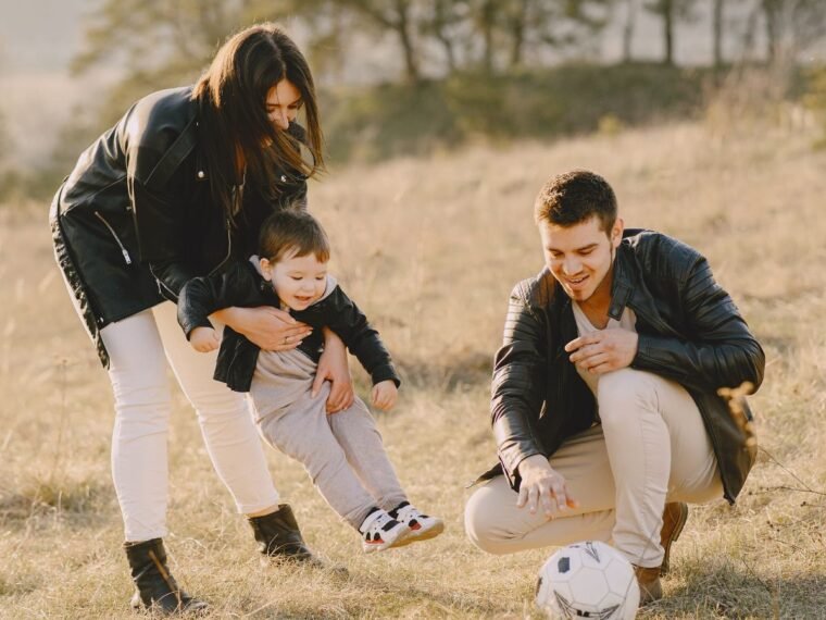 A cute family in a family photo session