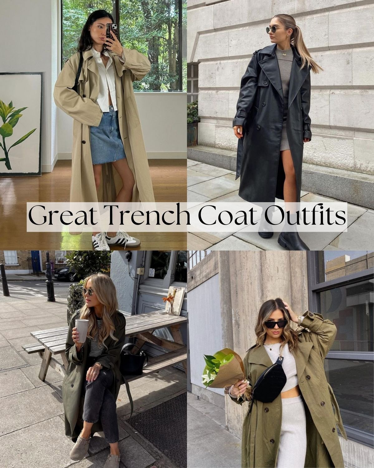 Four examples of how to wear a trench coat this year