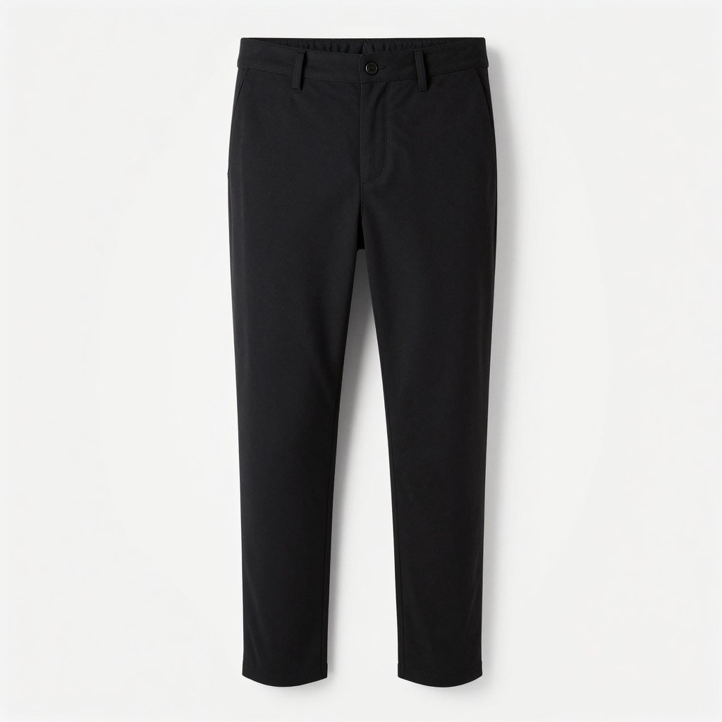 Black cropped pants for plus size casual travel