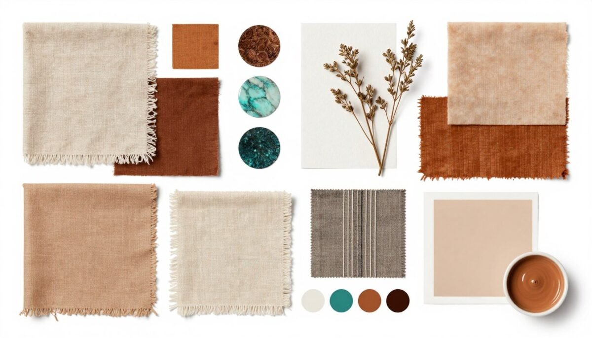 Boho color palette inspiration board