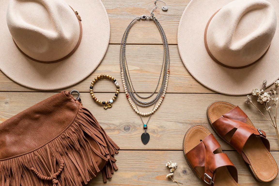 Boho plus size accessories display