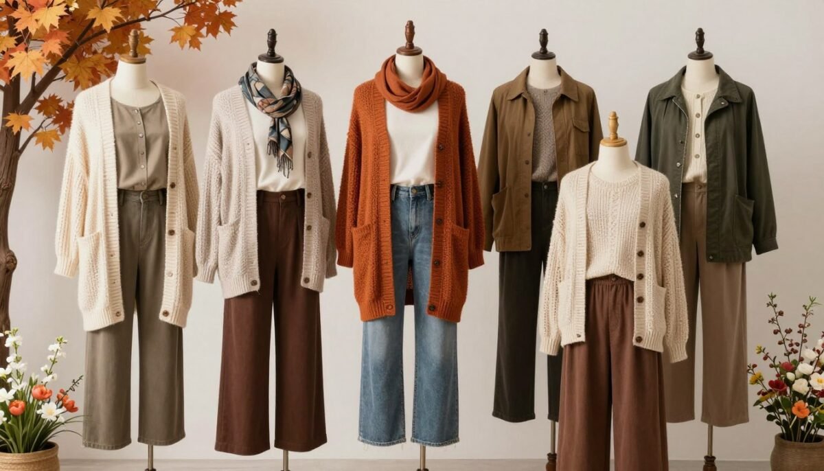 Collection of transitional boho plus size outfits