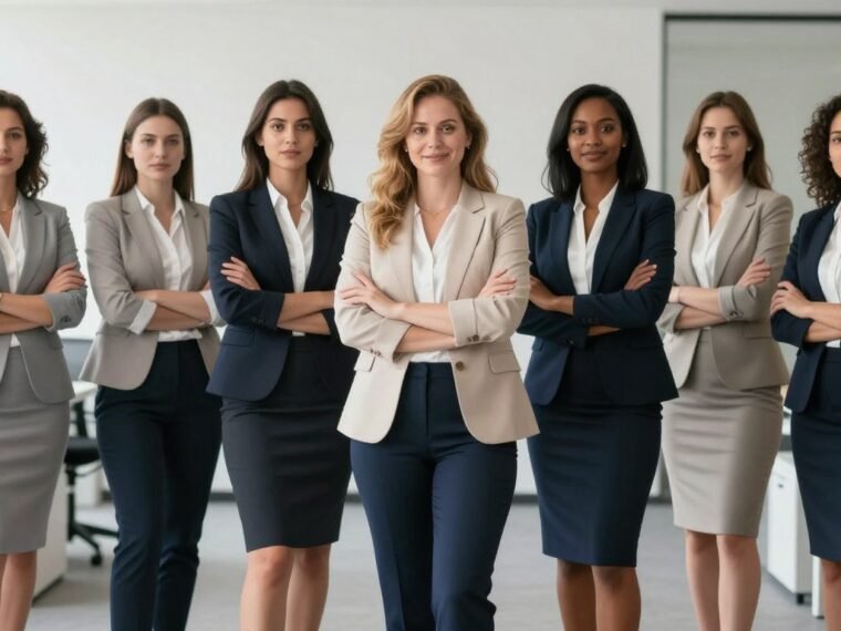 Plus size corporate outfit ideas showcasing professional women in stylish business attire