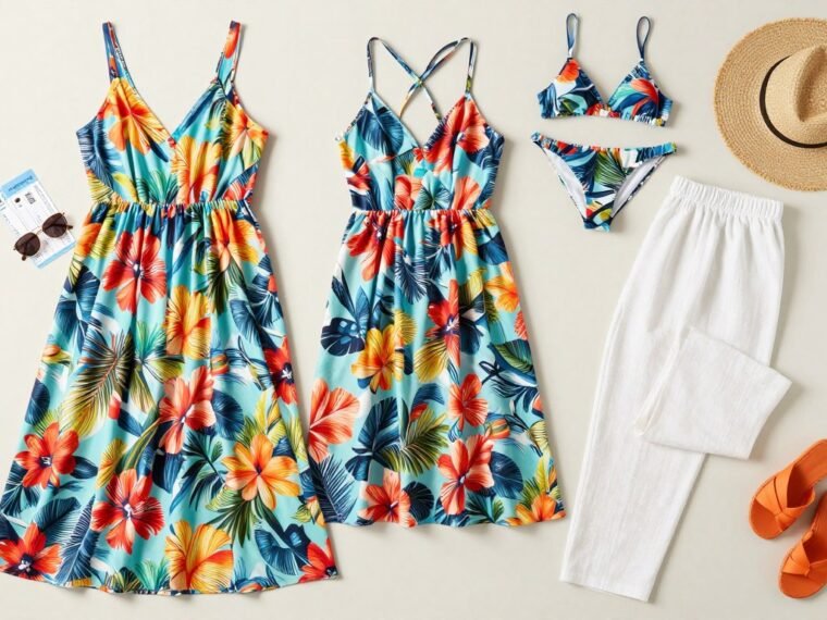 Plus size cruise outfits collection featuring colorful dresses and resort wear