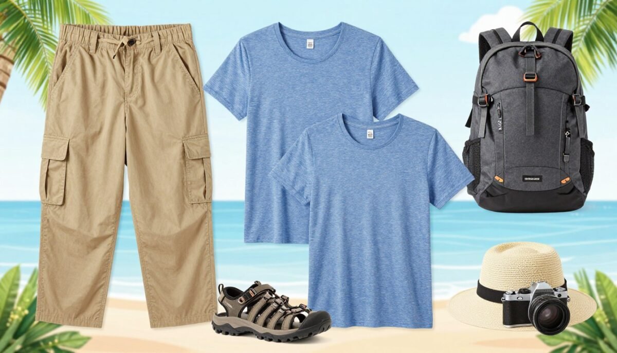 Plus size port day excursion outfits with practical clothing