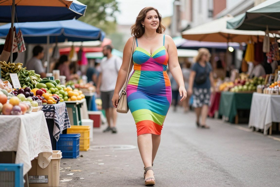 Plus size sundress perfect for city sightseeing