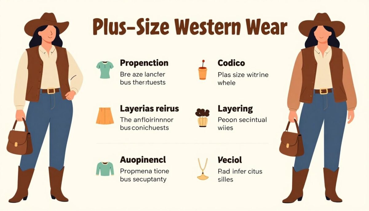 Plus size western styling tips visual guide