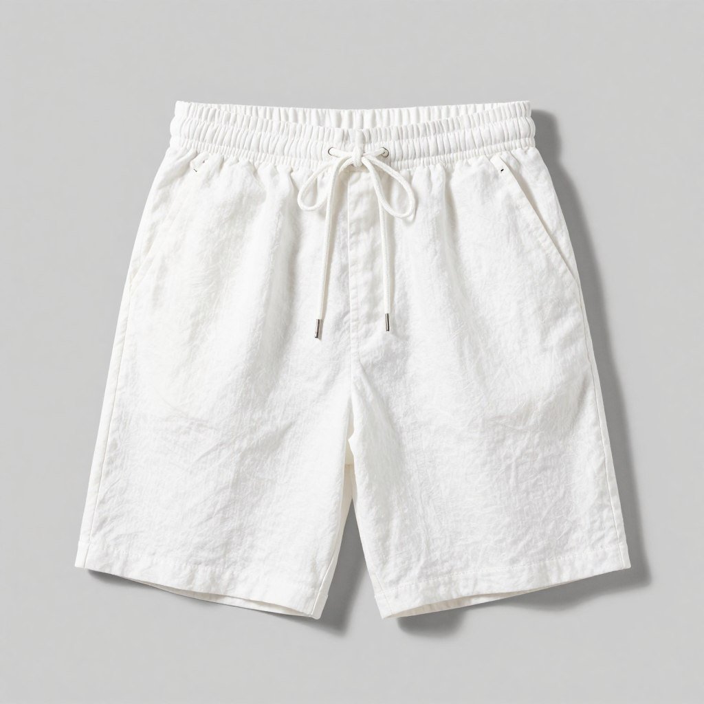 White linen shorts for plus size summer vacation