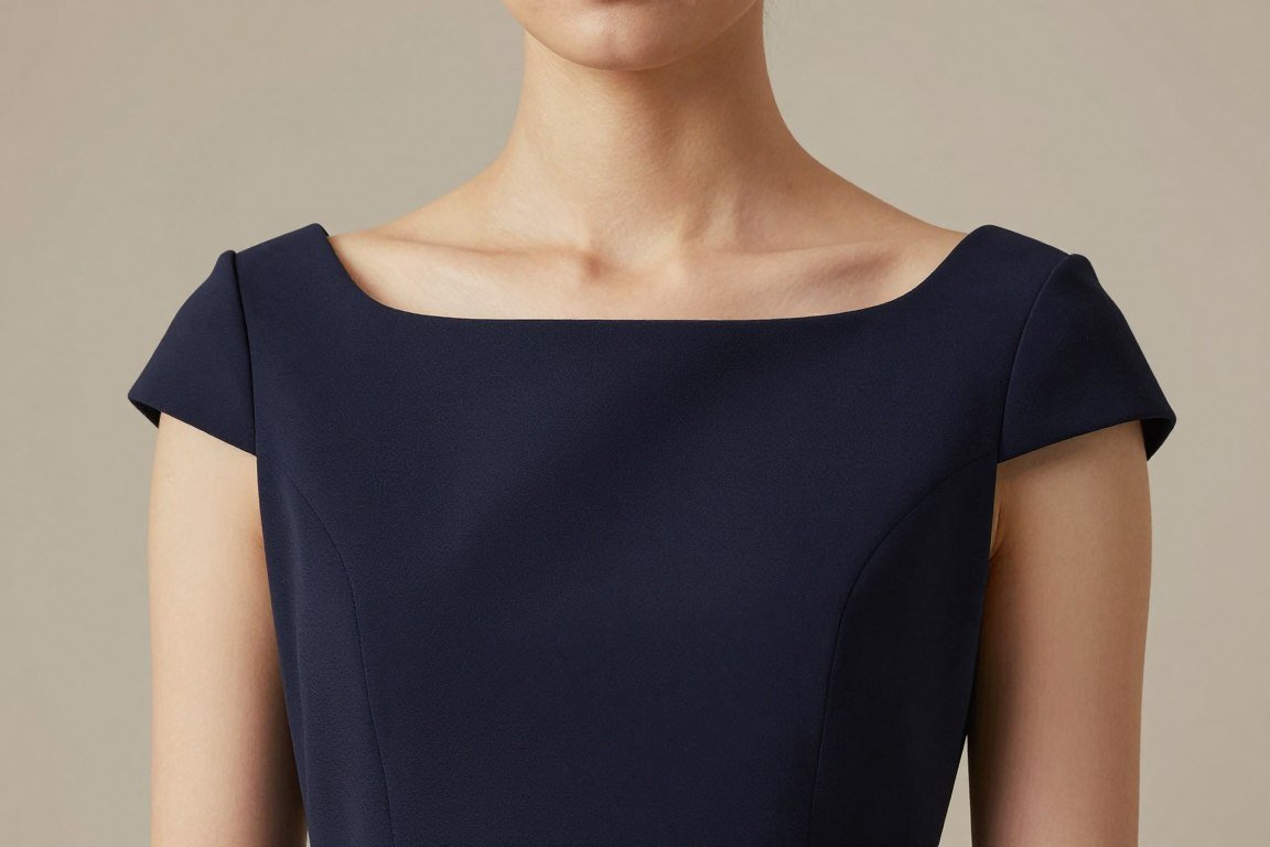bateau neckline mother of the bride dress with sophisticated styling
