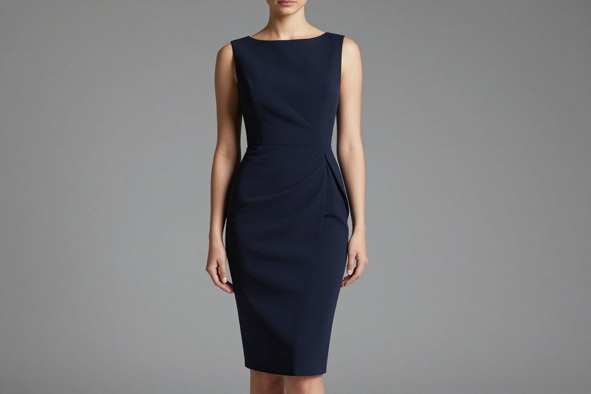 column dress for mother of the bride with athletic build