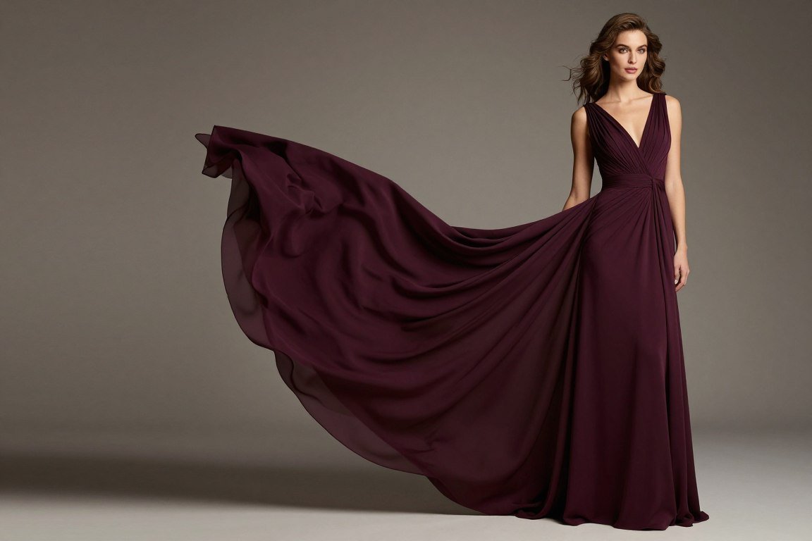 deep plum mother of the bride dress for evening wedding elegance