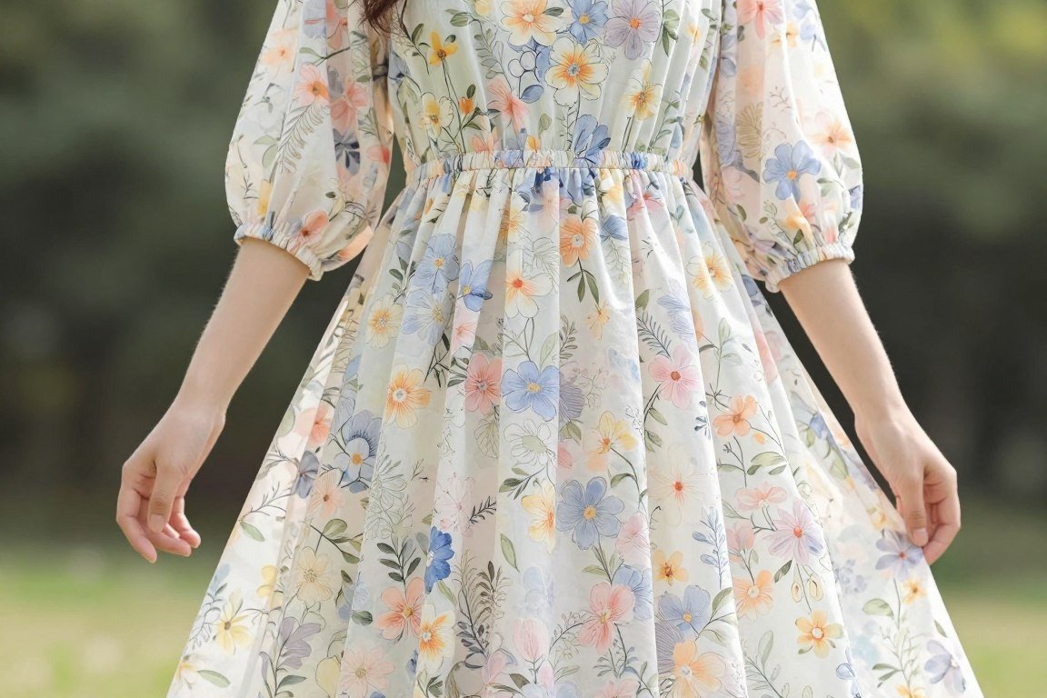 floral print mother of the bride dress perfect for spring garden wedding