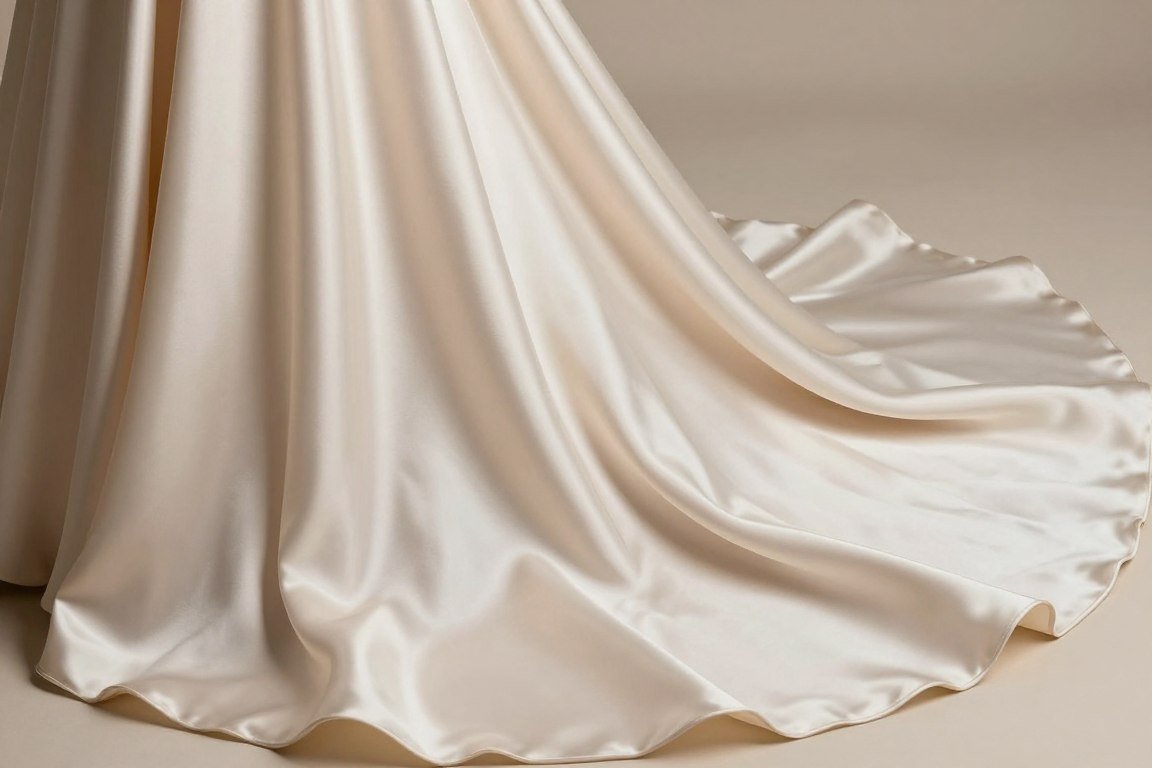 luxurious silk charmeuse mother of the bride gown with elegant drape