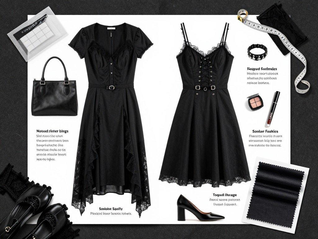 plus size goth outfit styling tips and accessories