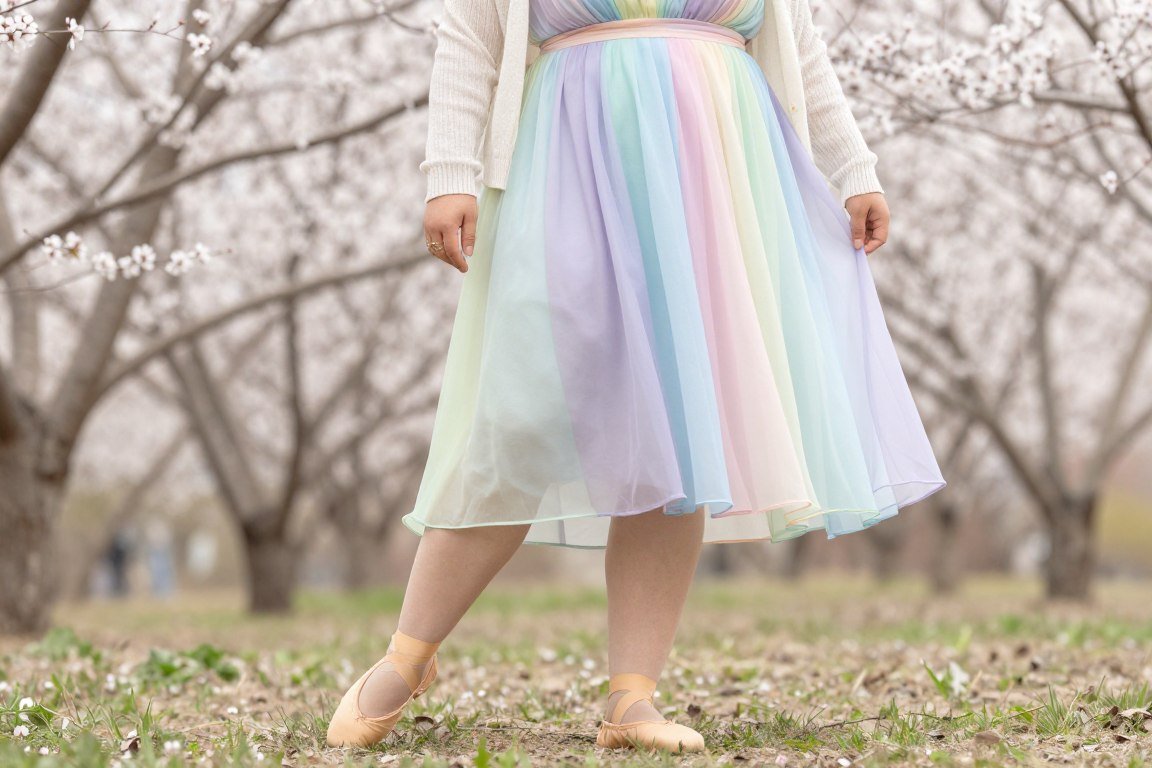 plus size woman in spring dress with cardigan